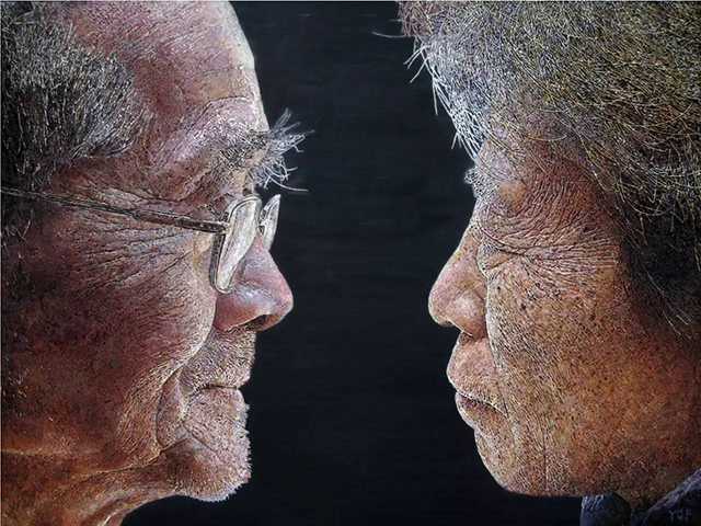 楊國舫《父親?母親》 140cm×190cm 2009年.jpg